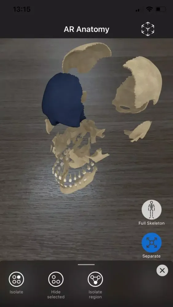 Ảnh chụp màn hình của AR Anatomy: Skeleton