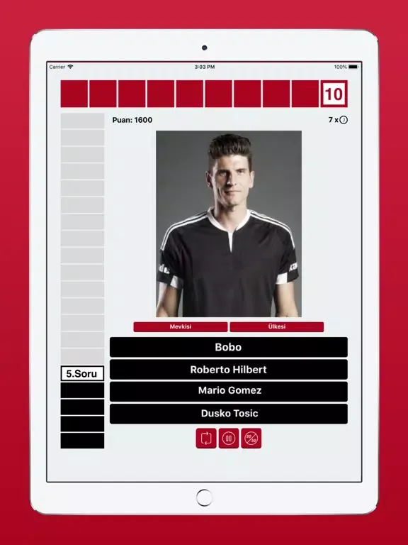 Hangi Futbolcu - BJK iPad  スクリーンショット