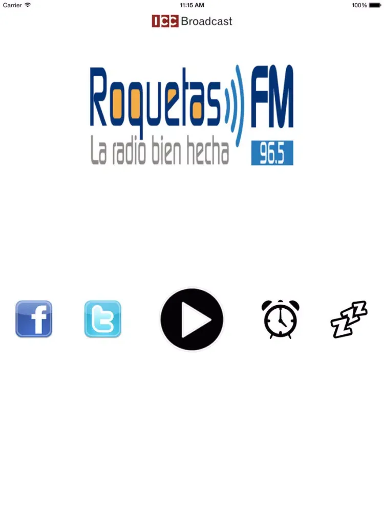 Tangkapan layar Roquetas FM Radio 96.5 iPad 