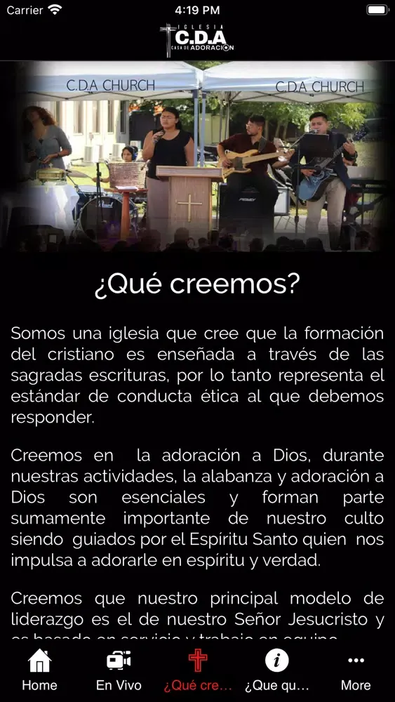 Zrzuty ekranu Iglesia Casa de Adoracion CDA