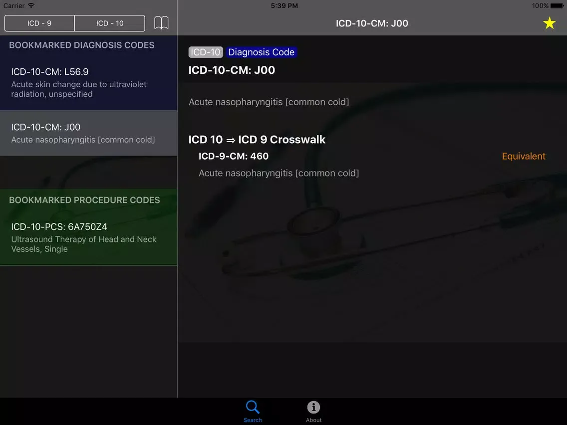 ICDxWalk - 2016 ICD 10 Code Search and ICD 9 Crosswalk iPad  Ekran Görüntüleri