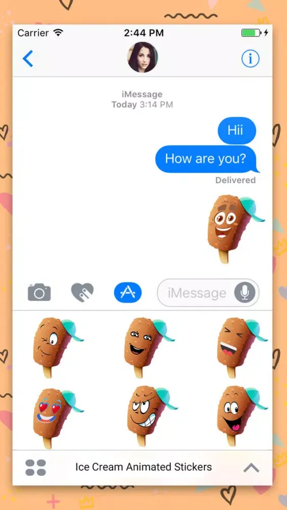 Ice Cream : Animated Stickers应用截图