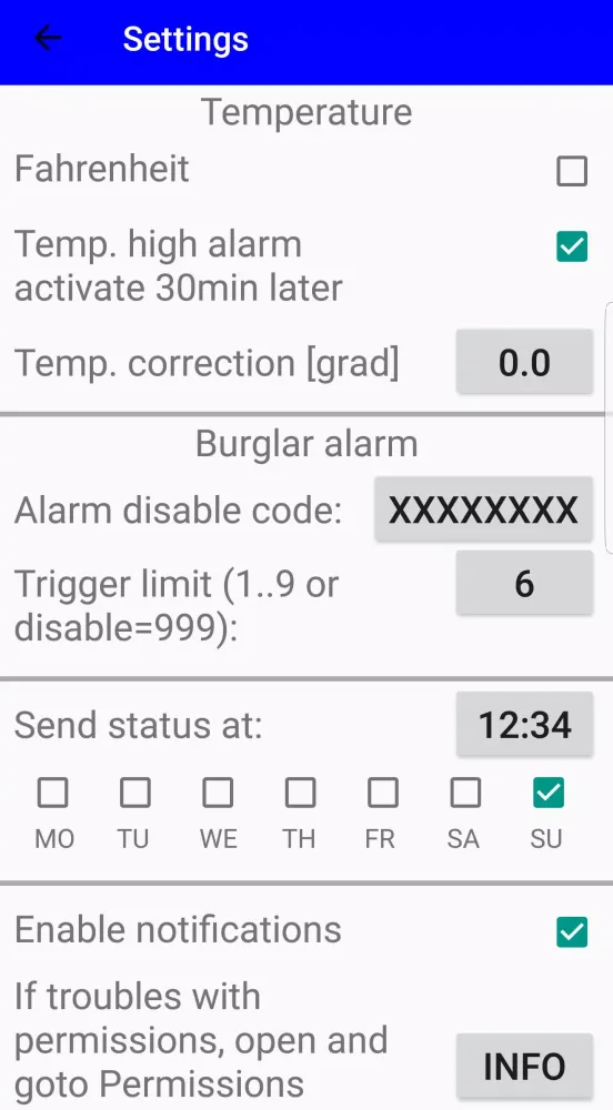 Temp/Burglar Watchdog Free Screenshots
