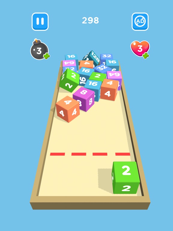 Tangkapan skrin 2048 Chain Cube 3D: Merge Game iPad 