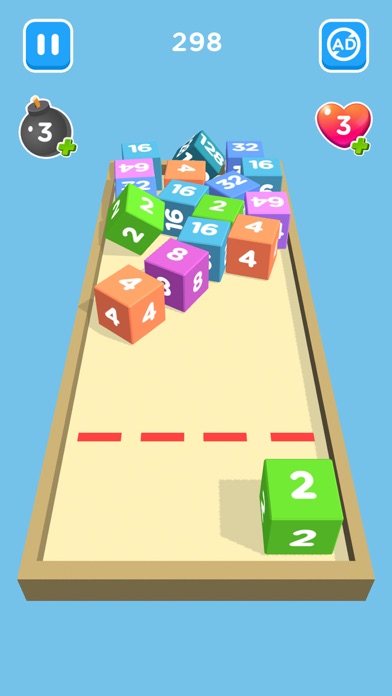 Tangkapan skrin 2048 Chain Cube 3D: Merge Game