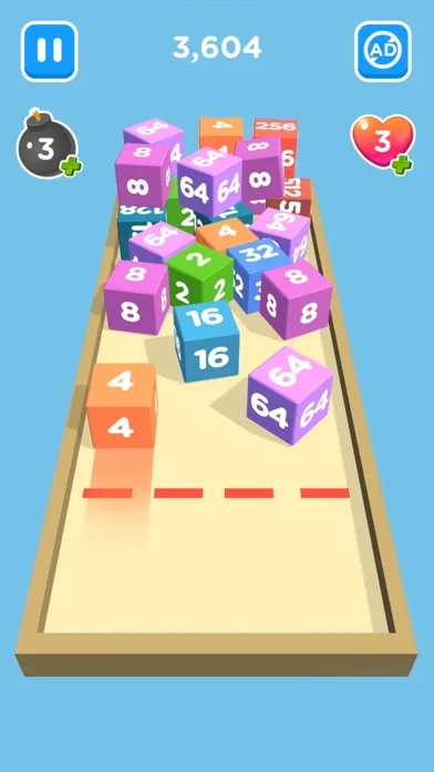 2048 Chain Cube 3D: Merge Game স্ক্রিনশট