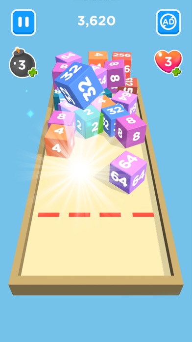 Tangkapan skrin 2048 Chain Cube 3D: Merge Game