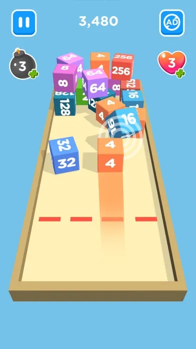 2048 Chain Cube 3D: Merge Game স্ক্রিনশট