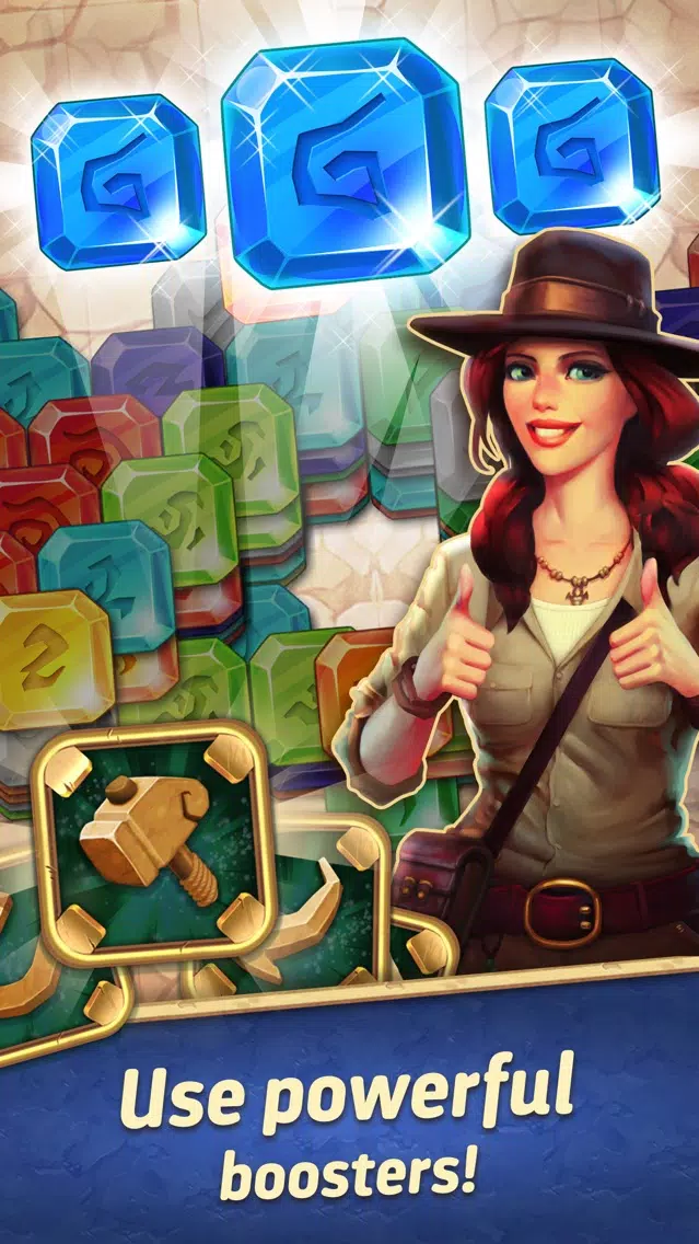 Tangkapan layar Jones Adventure Mahjong