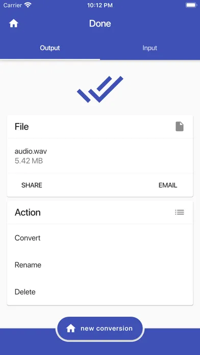 Ảnh chụp màn hình của Convert Audio