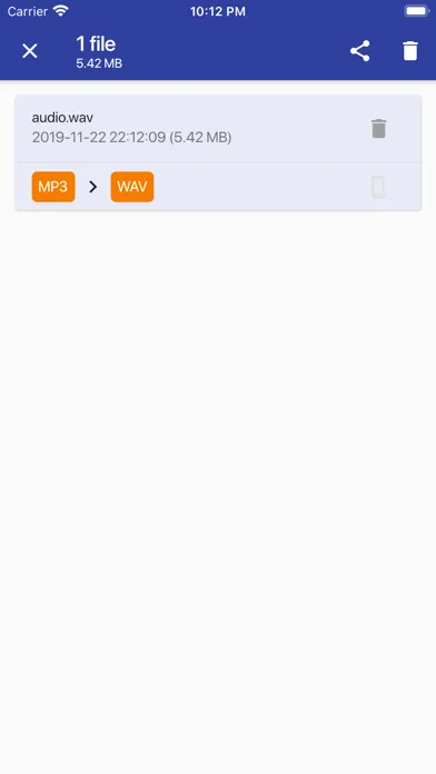 Ảnh chụp màn hình của Convert Audio