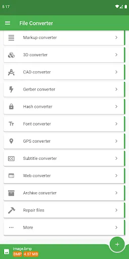 Captures d'écran de File Converter