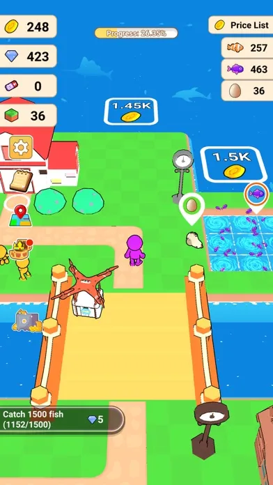 Capturas de tela do Fishery Tycoon 3D