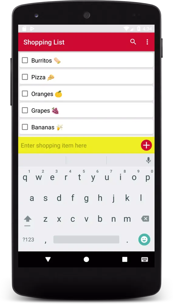 Ảnh chụp màn hình của Shopping List