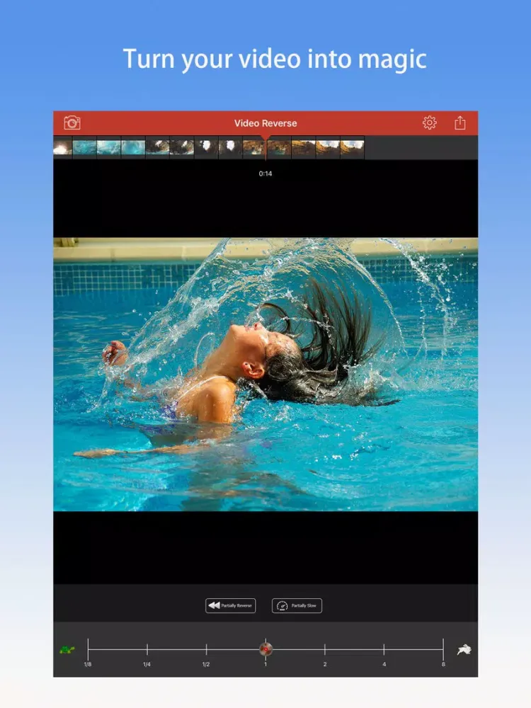 Video Reverse Pro - Rewind, backward movie editor for vine & instagram iPad  Screenshots