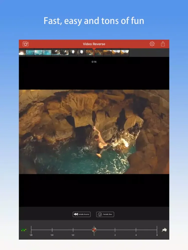 Video Reverse Pro - Rewind, backward movie editor for vine & instagram iPad  Screenshots