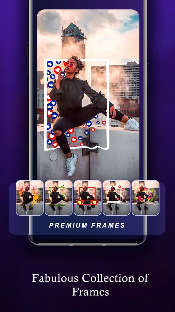 Screenshot di Neon Wings Light Photo Editor