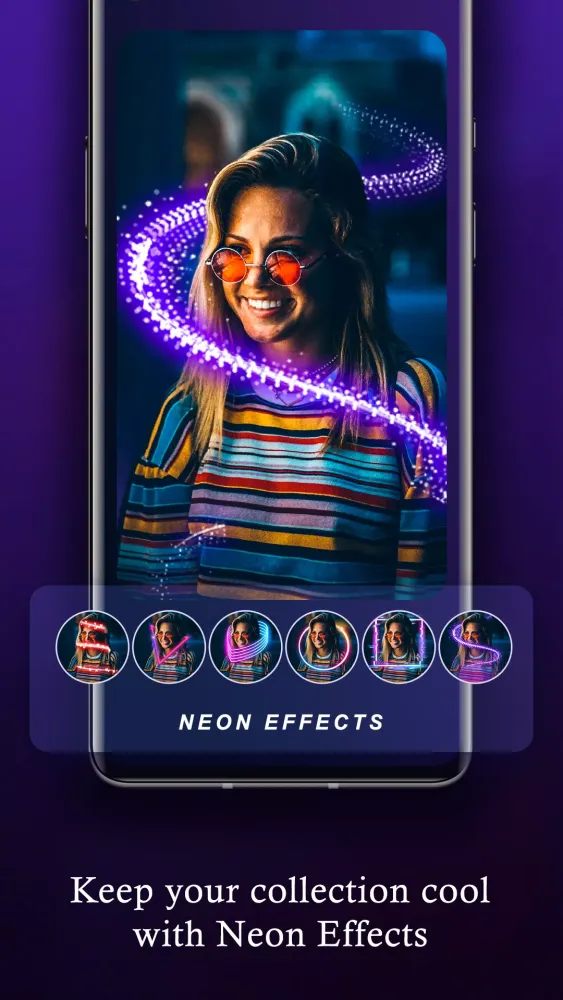 Screenshot di Neon Wings Light Photo Editor