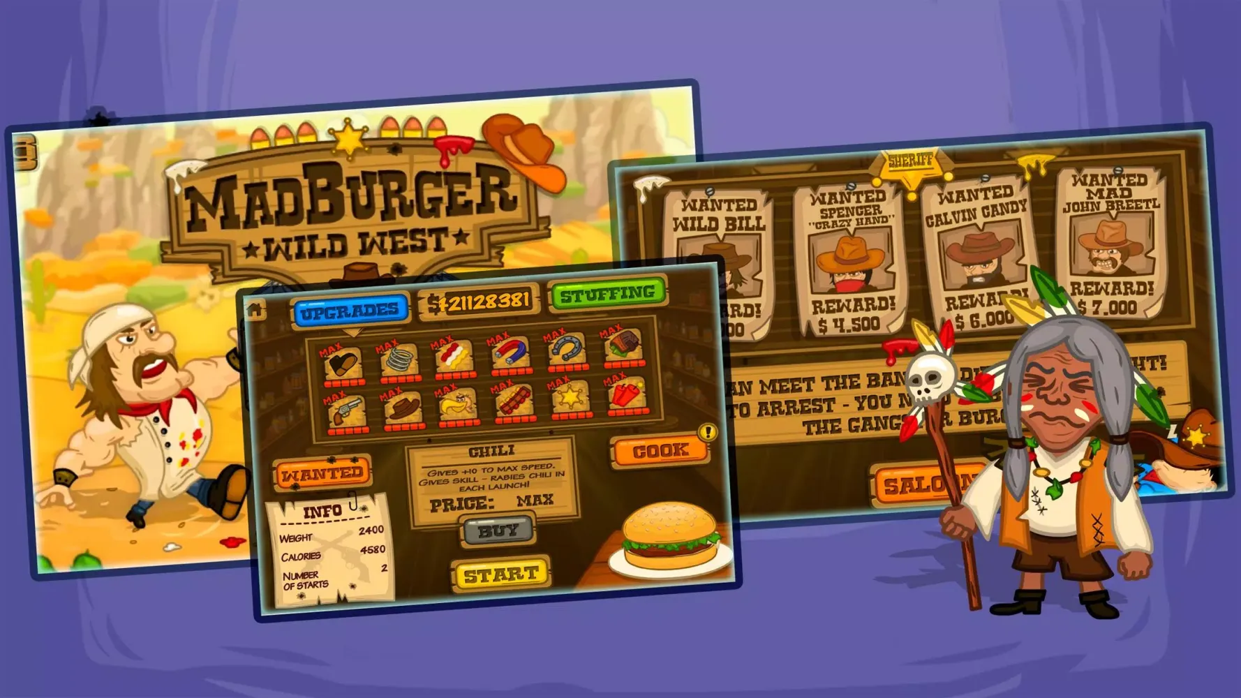 Tangkapan layar Mad Burger 3: Wild West