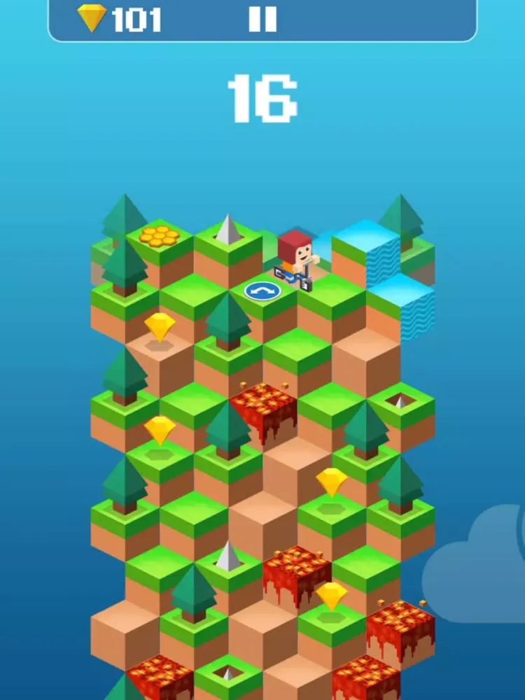 Down the Valley: warrior jump down game! iPad Screenshots