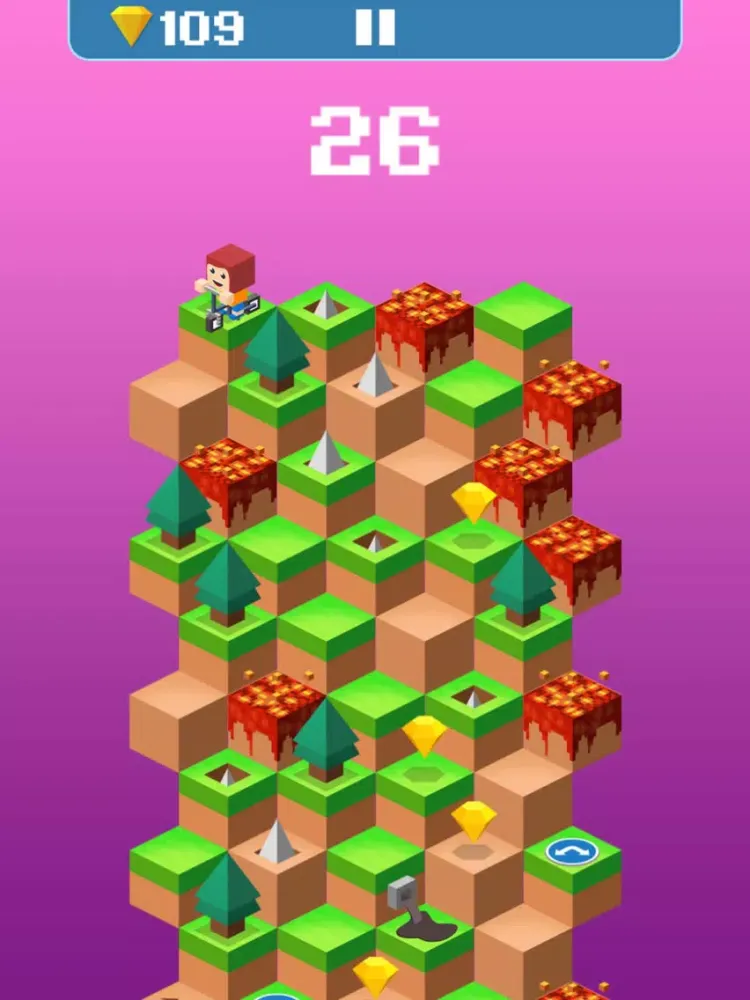 Down the Valley: warrior jump down game! iPad Screenshots