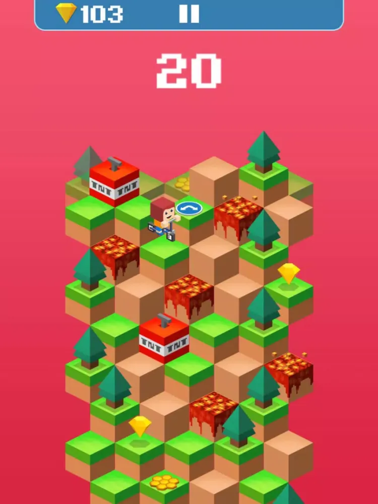 Down the Valley: warrior jump down game! iPad Screenshots