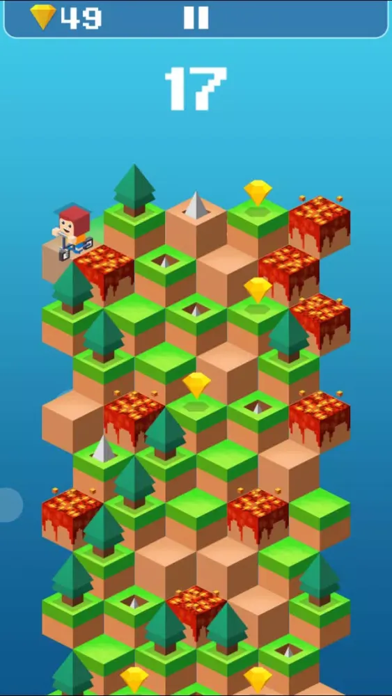 Down the Valley: warrior jump down game! Screenshots