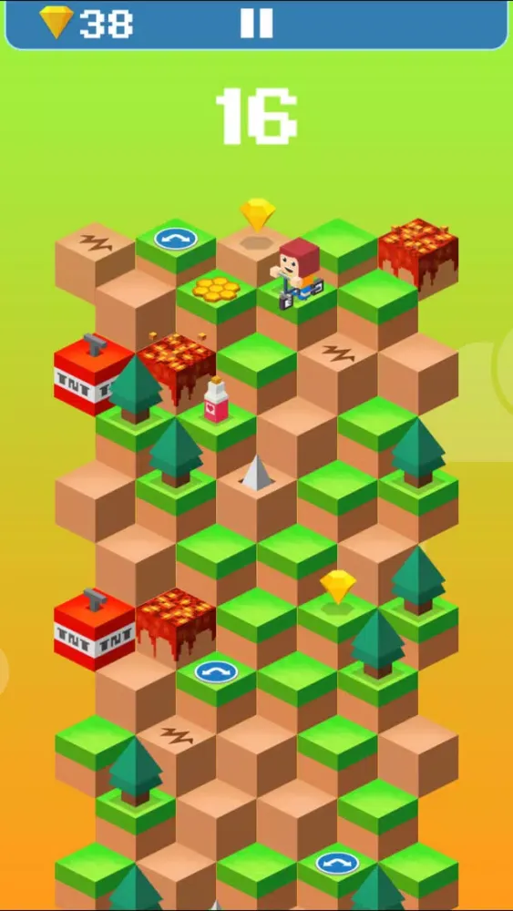 Down the Valley: warrior jump down game! Screenshots