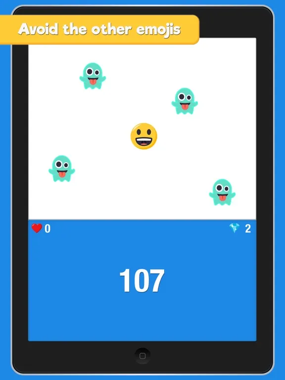 ภาพหน้าจอของ Dodge the Emoji - An Endless Dash & Avoid Game iPad 