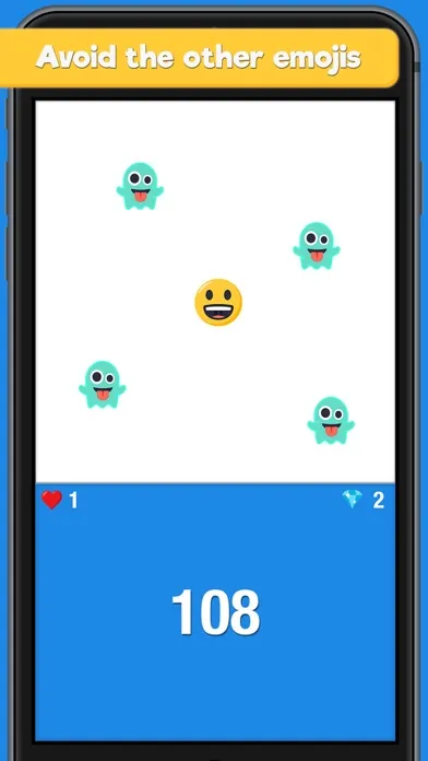 ภาพหน้าจอของ Dodge the Emoji - An Endless Dash & Avoid Game
