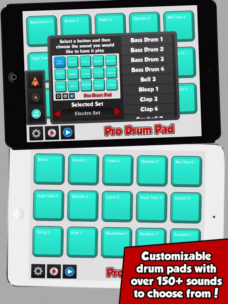 Pro Drum Pad - Awesome Beat Program Machine and Music Maker App iPad  스크린샷
