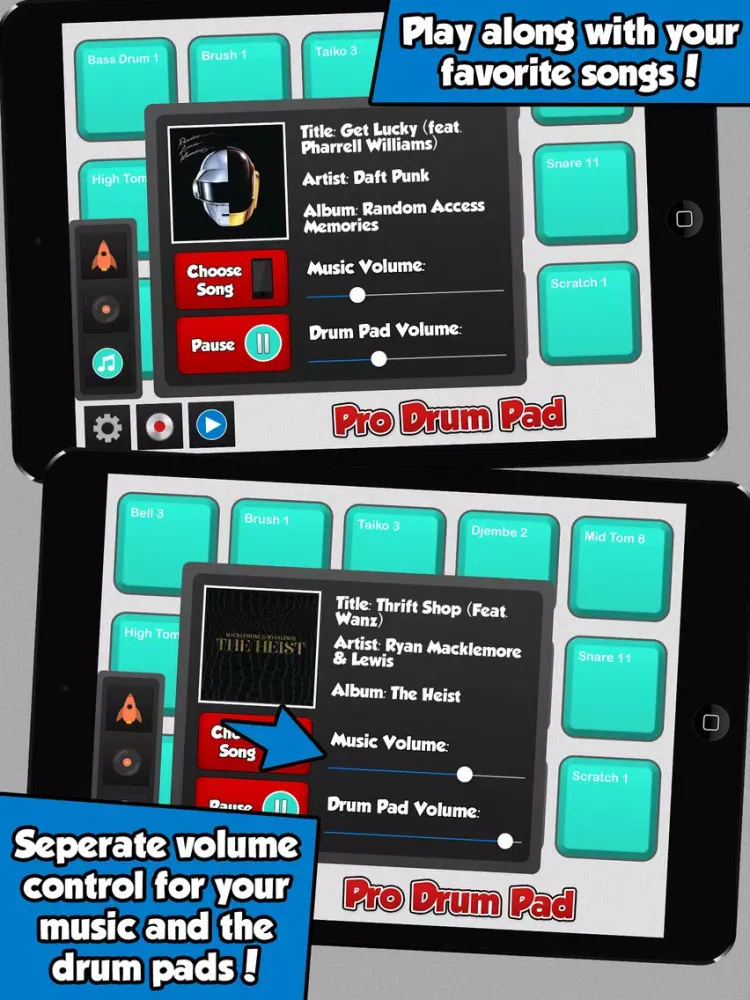 Pro Drum Pad - Awesome Beat Program Machine and Music Maker App iPad  스크린샷