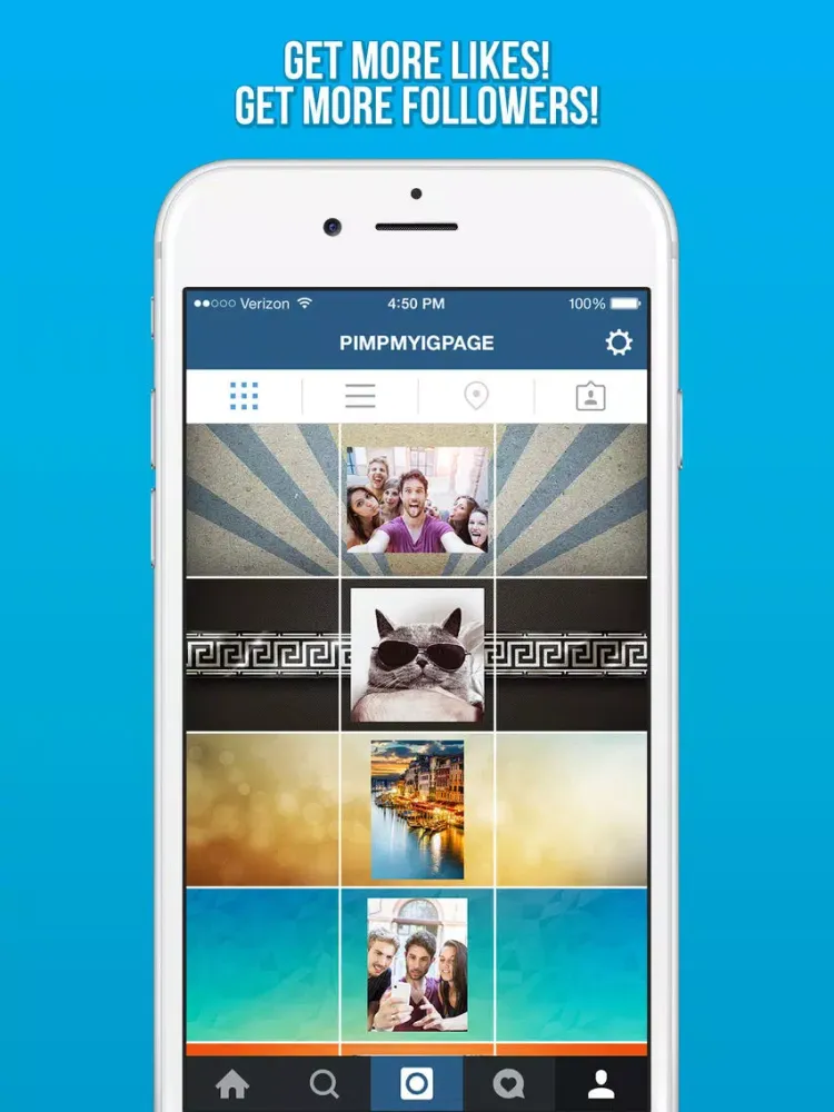 Awesome Background Banner Maker for Instagram - Get More Likes On Your IG Profile Page Photos iPad  স্ক্রিনশট