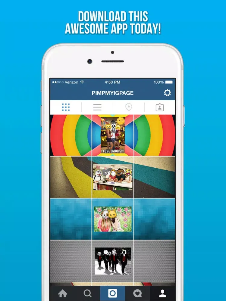 Awesome Background Banner Maker for Instagram - Get More Likes On Your IG Profile Page Photos iPad  স্ক্রিনশট