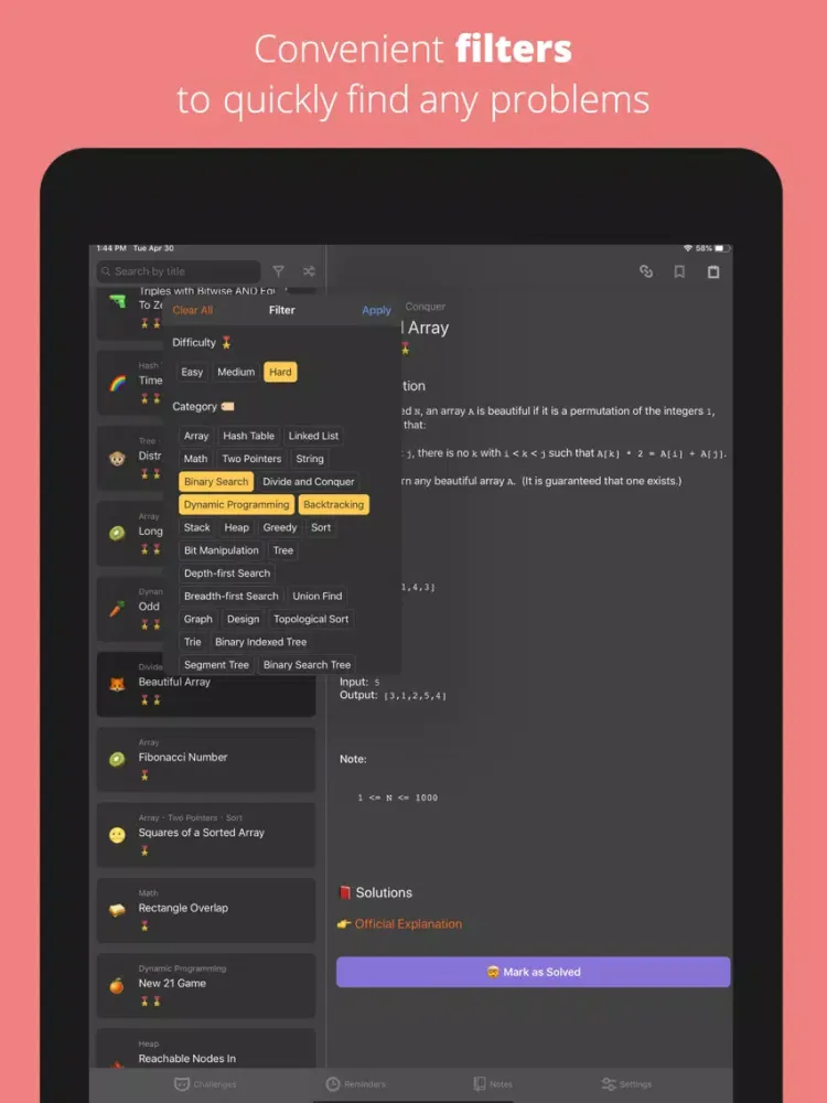 AlgoKitty iPad  स्क्रीनशॉट