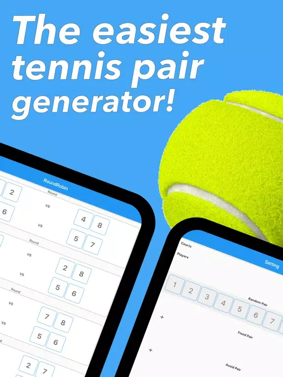 Round Robin Tennis Combinator iPad  スクリーンショット