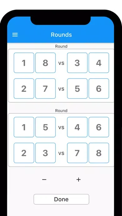 Round Robin Tennis Combinator スクリーンショット