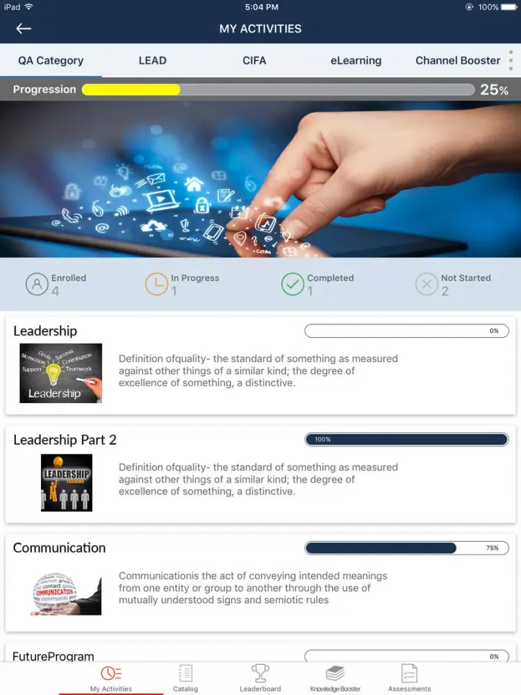 Zrzuty ekranu Learner's Box iPad 