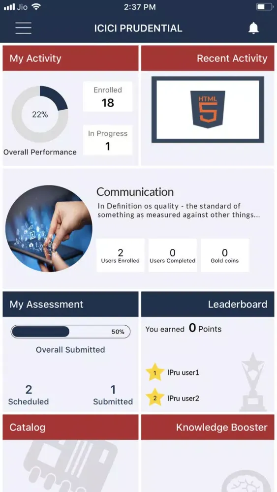 Zrzuty ekranu Learner's Box