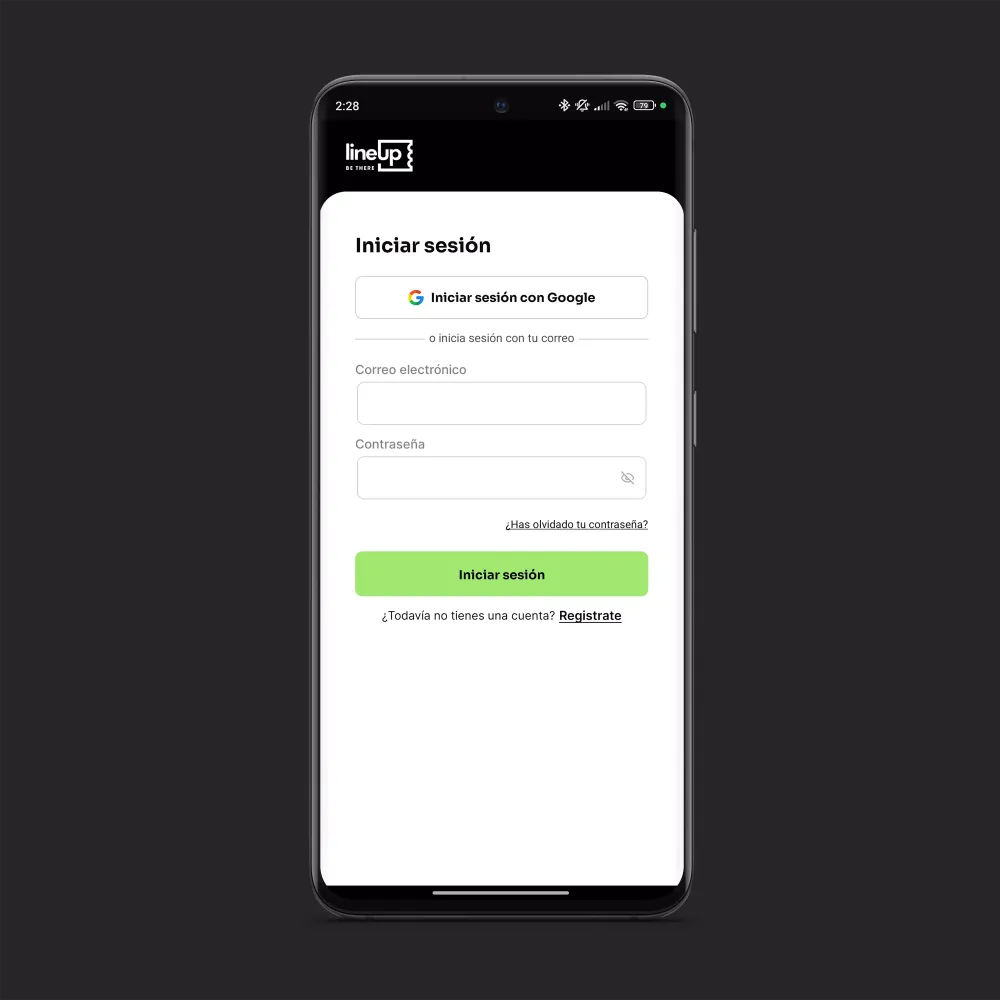 Zrzuty ekranu LineUp Tickets