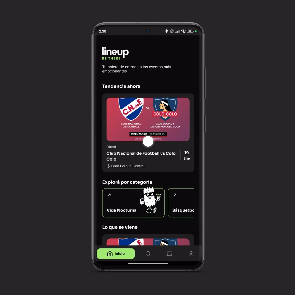 Zrzuty ekranu LineUp Tickets