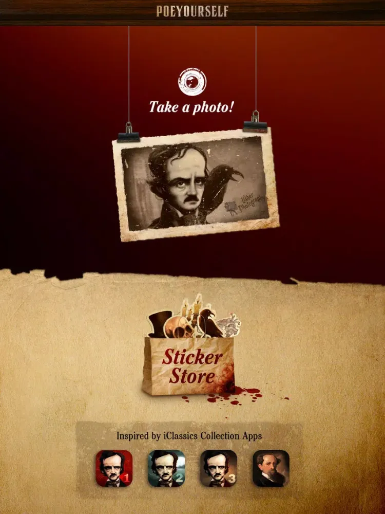 Capturas de pantalla de Poe Yourself - Take a photo and enjoy macabre! iPad 
