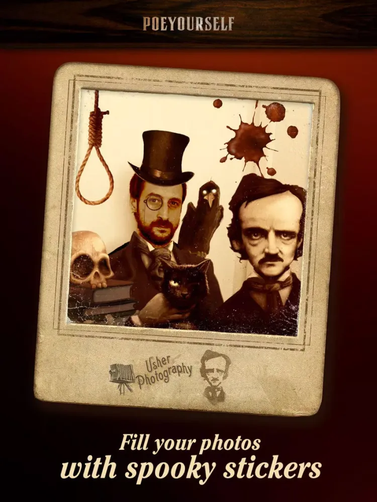 Capturas de pantalla de Poe Yourself - Take a photo and enjoy macabre! iPad 