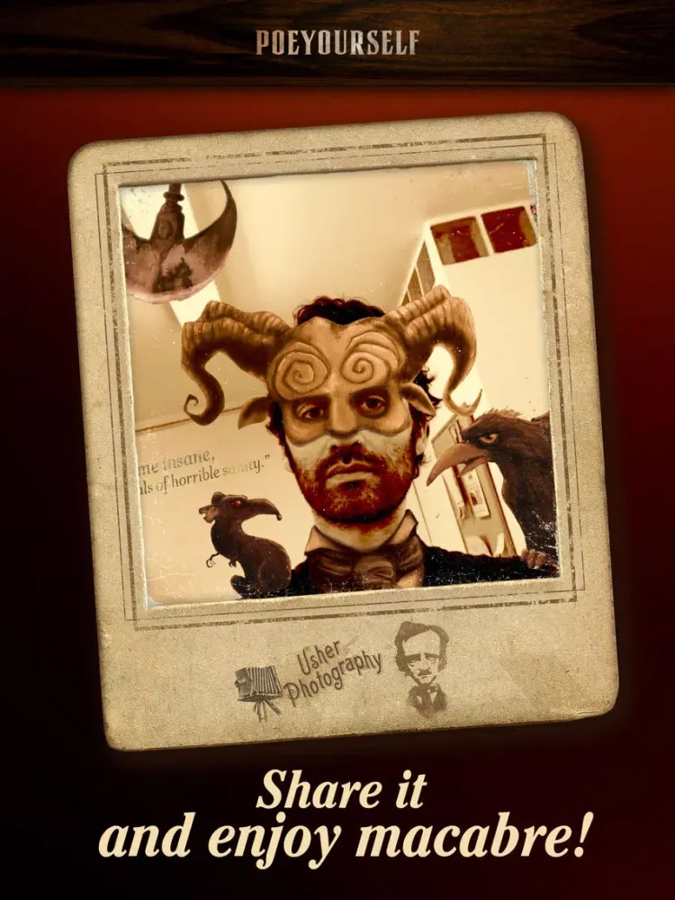 Capturas de pantalla de Poe Yourself - Take a photo and enjoy macabre! iPad 