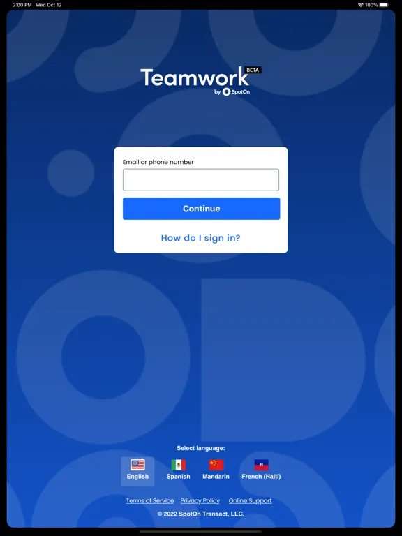 SpotOn Teamwork Classic iPad 应用截图