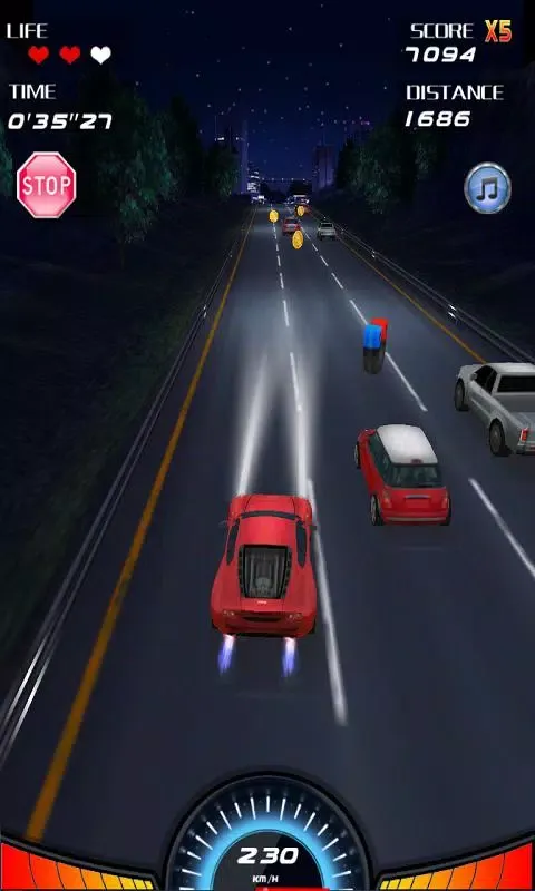 Tangkapan skrin Speed Night
