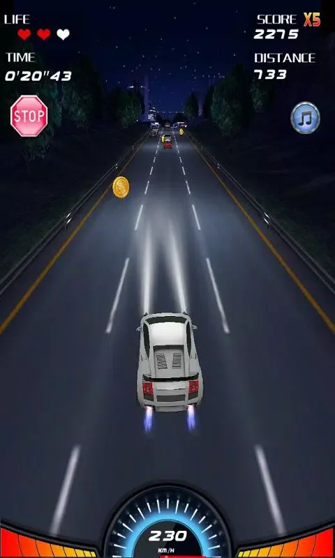 Tangkapan skrin Speed Night