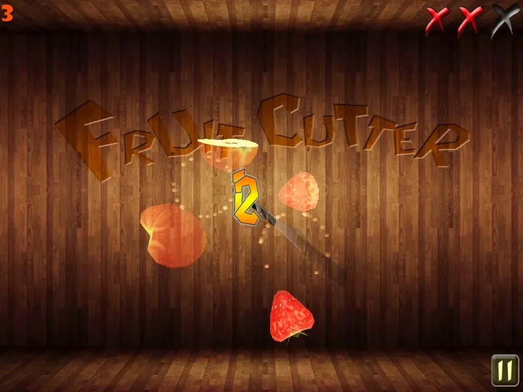 Tangkapan skrin Fruit Cutter iPad 