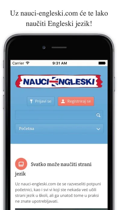 Tangkapan skrin Nauči Engleski