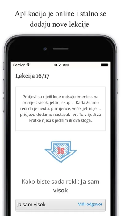 Tangkapan skrin Nauči Engleski